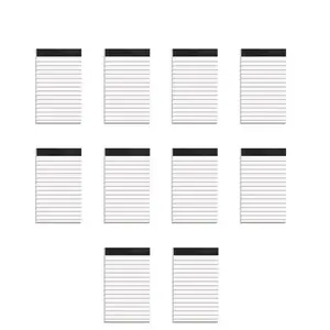 10-Pack Grid Notebooks, Minimalist Fresh Style, Neat Grid Layout, Smooth Writing, Ideal for Daily Notes, Office Use, School, Home Learning