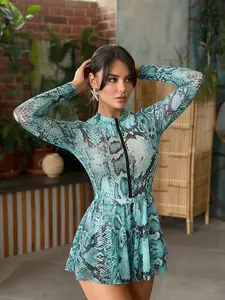 Women's Two-Piece Beach Full-Body Wetsuit, Stylish Sun Protection Swimwear for Water Sports, Comfortable and Versatile Beachwear Tankini Swimsuits Women, Swimming Suit