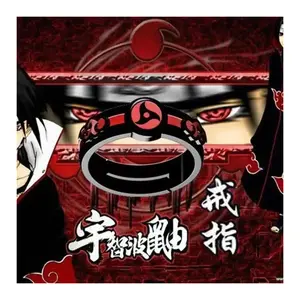 Adjustable Anime-Inspired Ring, Uchiha Itachi Design, Festival Gift & Collectible