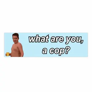 Gibby iCarly Series "What Are You a Cop?" Funny Quote Car Decal - Bumper Stickers, Magnet, Waterproof Vinyl, High-Quality IXF Automotive Exterior Accessory