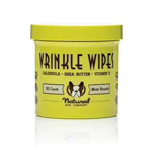 Natural Dog Company Wrinkle Wipes for Dogs - Pack of 50 Natural Dog Company Wrinkle Wipes for Dogs - Pack of 50