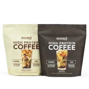 INVIGOR8 High Protein Coffee | High Protein Columbian Coffee Powder | 25 Grams Whey Protein Isolate