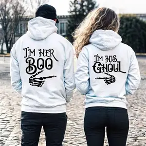 Halloween 2025 Costume Couples, Badass Couple Halloween Costumes, Halloween Couple Shirt, Funny Halloween Sweatshirt Spooky Season Tee Im Her Boo and I_m His Ghoul Matching Shirts Skeleton Hands His and Her, Couples Matching Shirts, Gift For Couple