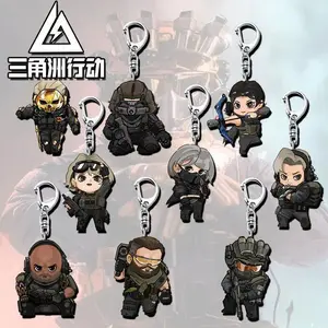 Delta Force Chinese Game Peripherals Acrylic Keychain Collectible Backpack Key Ring Creative Birthday Gifts for Boyfriend Toy