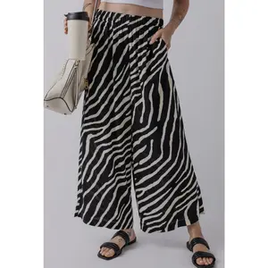 Zebra wide leg pants