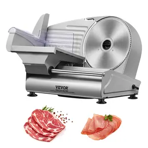 VEVOR Meat Slicer, 7.5 inch Electric Deli Food Slicer, 180W Meat Cutter with a Premium SUS420 Blade, 0-0.6 inch Adjustable Thickness, Food Slicer Machine for Meat, Hard Bread and Cheese, Home Use