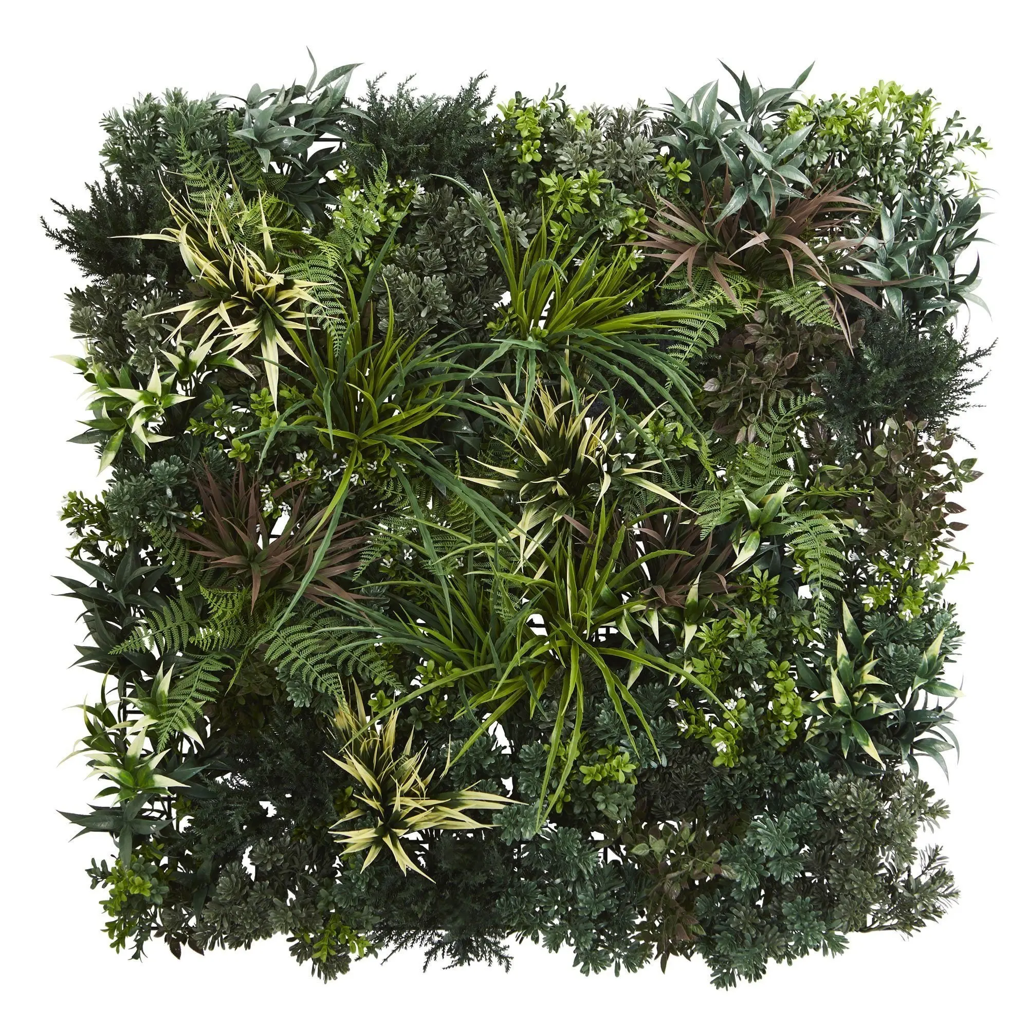 3'x3' Decorative Wall Artificial Greenery Panel Trellis with Greens & Boston Ferns, UV-Resistant Indoor/Outdoor Home Decor Plants