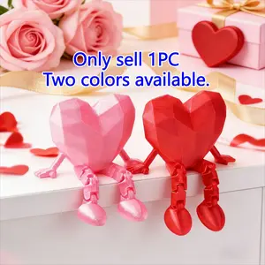 1PC Adorable Heart Figurine with Movable Joints | Perfect Mother’s Day & Easter Gifts for Her | Perfect Valentine’s Day Gift for Girlfriend | Romantic Home Decor for Her，Easter Basket Ideas