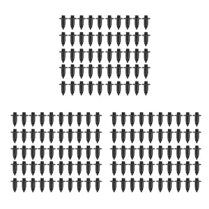 150x Plastic Rivet Bike Fairing Trim Panel Fastener Clips 6mm For Honda Yamaha Black