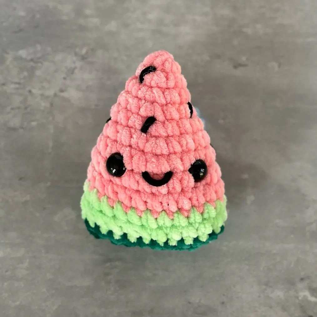 Handmade Watermelon Slice Crochet Plushie Perfect Gift for friends and family