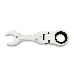 Gearwrench KD86867 17 mm 90 Tooth 12 Point Stubby Flex Combination Ratcheting Wrench