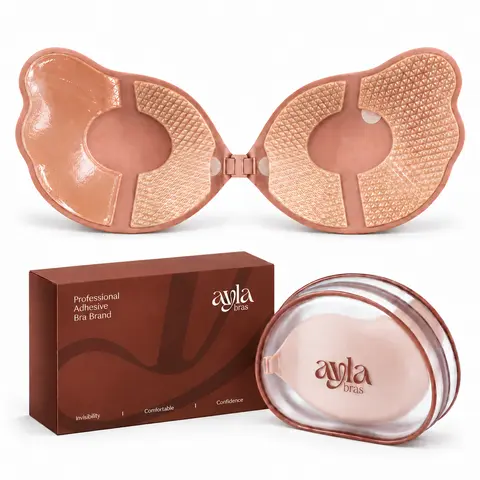 Ayla bras, Sticky Bra for Women, Strapless Backless Invisible Bra, Seamless Glue-Free Center, Breathable Lightweight Fabric