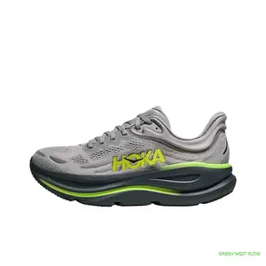 Gray-Green Thick-Sole Cushioned Running Shoes Breathable Mesh Lightweight Unisex Casual Sports Shoes Versatile Trendy Footwear