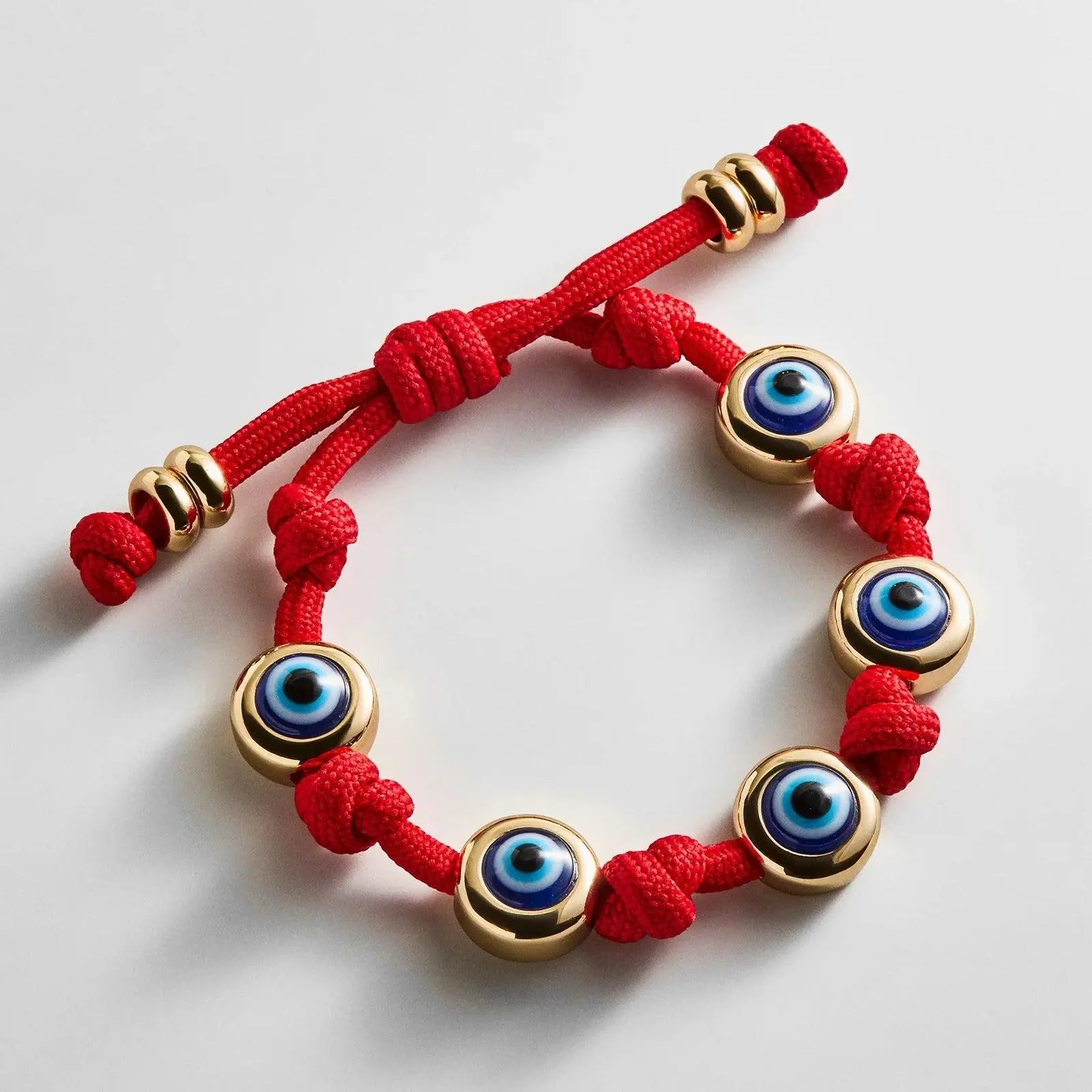 Eyes Open Evil Eye Paracord Bracelet - Red Eyes Open Evil Eye Paracord Bracelet - Red