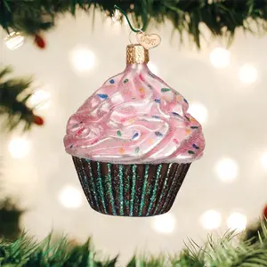 Pink Chocolate Cupcake Ornament