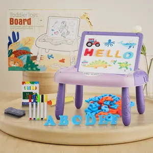 Small Erasable Drawing Board Kid's Easel Drawing Table with Letters and Numbers Creative Children's Toys Gifts Cute Artwork doodle board Acrylic Painting Pen Acrylic Marker Pen Acrylic Stickers Dual Tip Marker