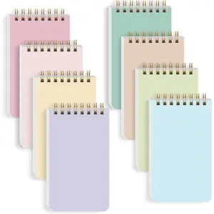 Small Notebooks, Cute 3x5 Pocket Notepads, Mini Spiral Notebook with Lined Pages  School Essentials, School Office Supplies Set Of 8