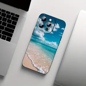 Phone case: Beach View 7/8 Plus Anti-Drop Soft Case, Minimalist Premium Air Cushion  Couple XS MSuitable for a variety of iPhone models, from Iphone 17 series to Iphone 11 series, and Iphone x series