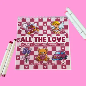 All the Love Bold & Easy Spiral Coloring Book