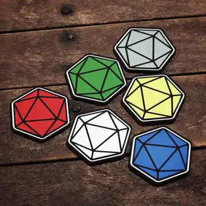 DnD D20 Coaster Set - Durable PLA Plastic, Customizable Colors, Table Protection - Tableware