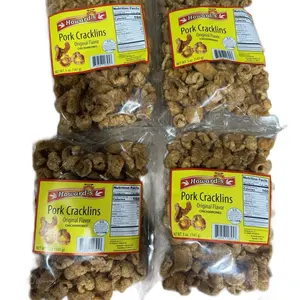 Howard's Pork Cracklings Original Flavor 5 oz Pack of 4 Traditional Snack Food Classic Snack Pack Protein Bite