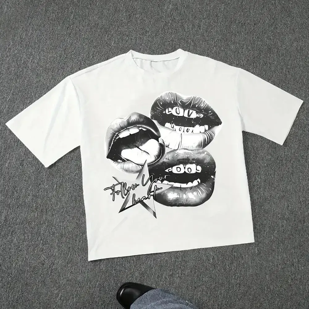 Harajuku Letter Graphic T Shirts Y2K Men Women High Street Oversized Y2K T Shirt Pro Choice Vintage Top Tee Female Male Clothing