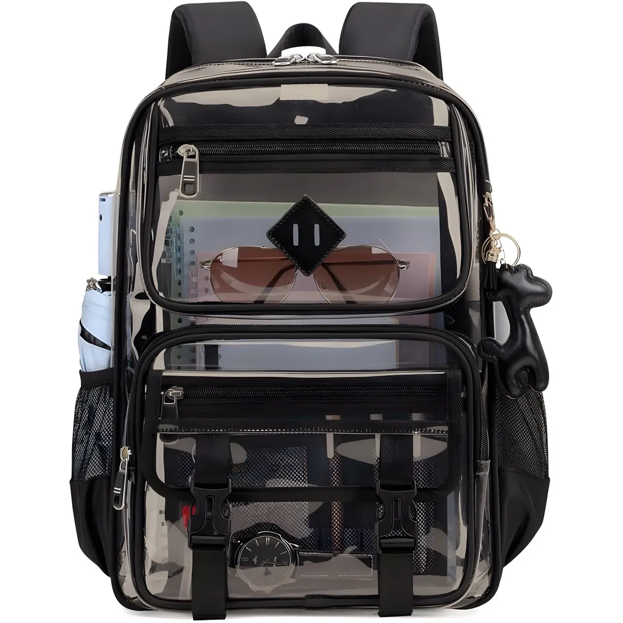 Waterproof Stadium Clear zipper Backpack & Stylish Laptop Bag, Stadium Security-Compliant Travel Essentials, Suitable for School & Commuting Use