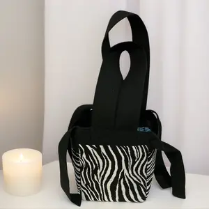 Zebra Stripe Bag  with Sturdy Straps for Women's Crossbody & Shoulder Bags - Medium Size