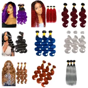 3pc Bundles Synthetic Hair 24 26 28 Inch Body Wave straight curly Quick Weave manageable washable dye able brush able