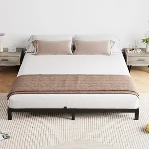 【GARVEE】8 Inch Full Bed Frame No Box Spring Needed, Low Profile Full Metal Platform Bed Frame Support Mattress Foundation, No Box Spring Needed/Easy Assembly/Noise Free/Black