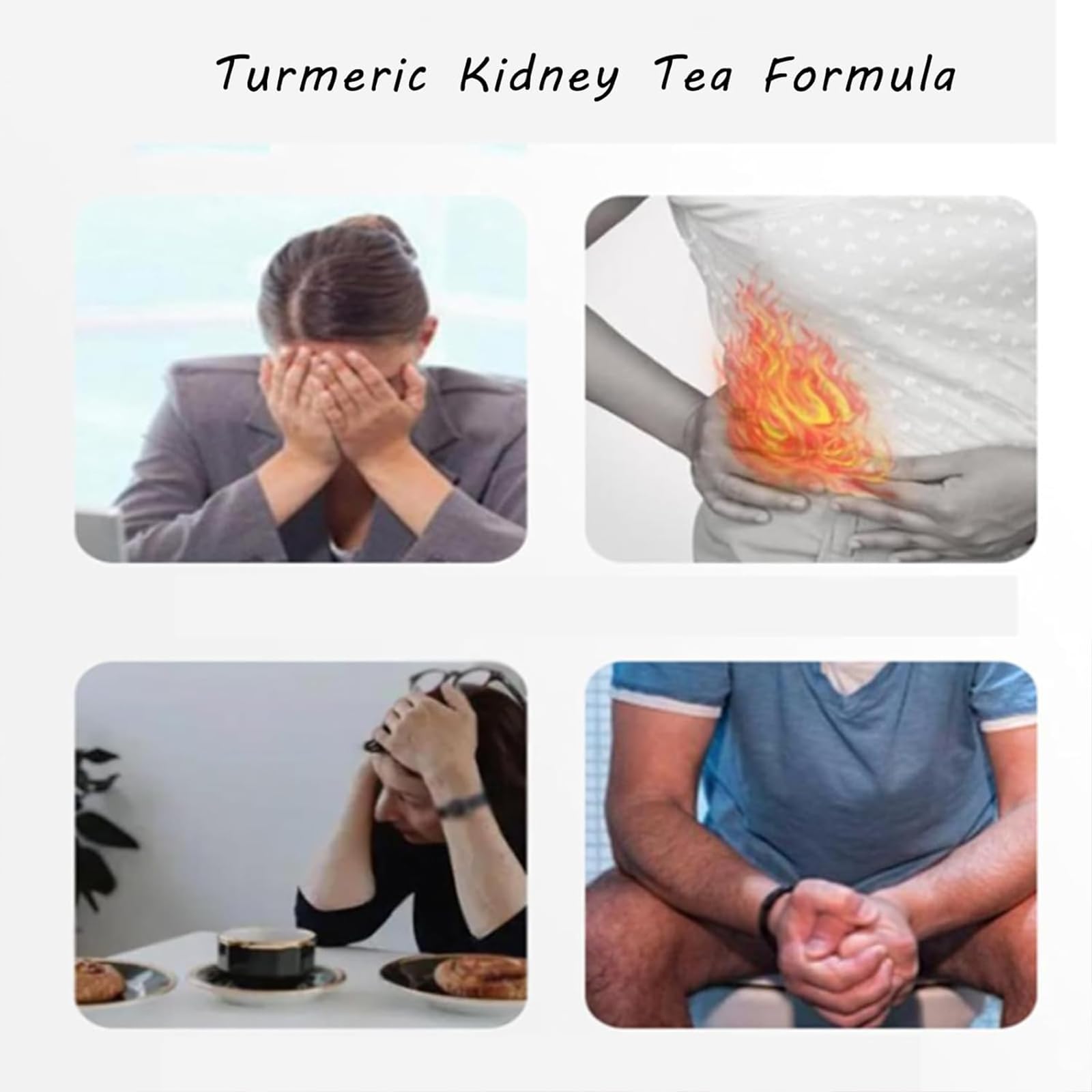 30 bags Kidney Tea,  Turmeric Kidneys Teabag Formula Ginseng Eight Treasure, Turmeric Kidney Cleanse Detox & Repair Tea, Ginseng Goji Berry Mulberry Herbal Teabags For Men