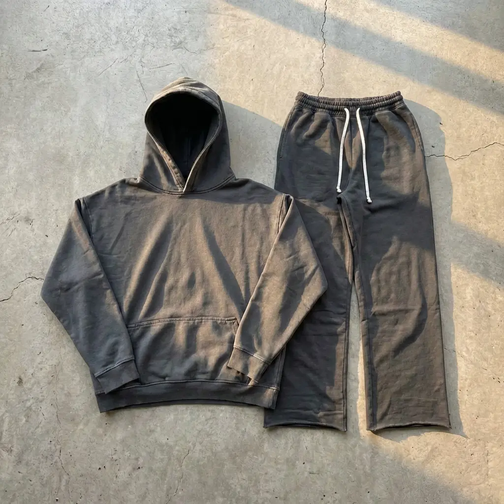 EKKO Terry Fleece 100% Cotton Raw Hem Sweatpants 365 GSM EKKO Terry Fleece 100% Cotton Raw Hem Sweatpants 365 GSM