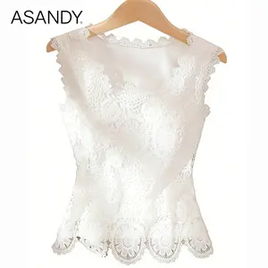 ASANDY Multicolor Lace Camisole - Scalloped Square Neck Sleeveless Top | Versatile for Summer Layering & Wearing Alone