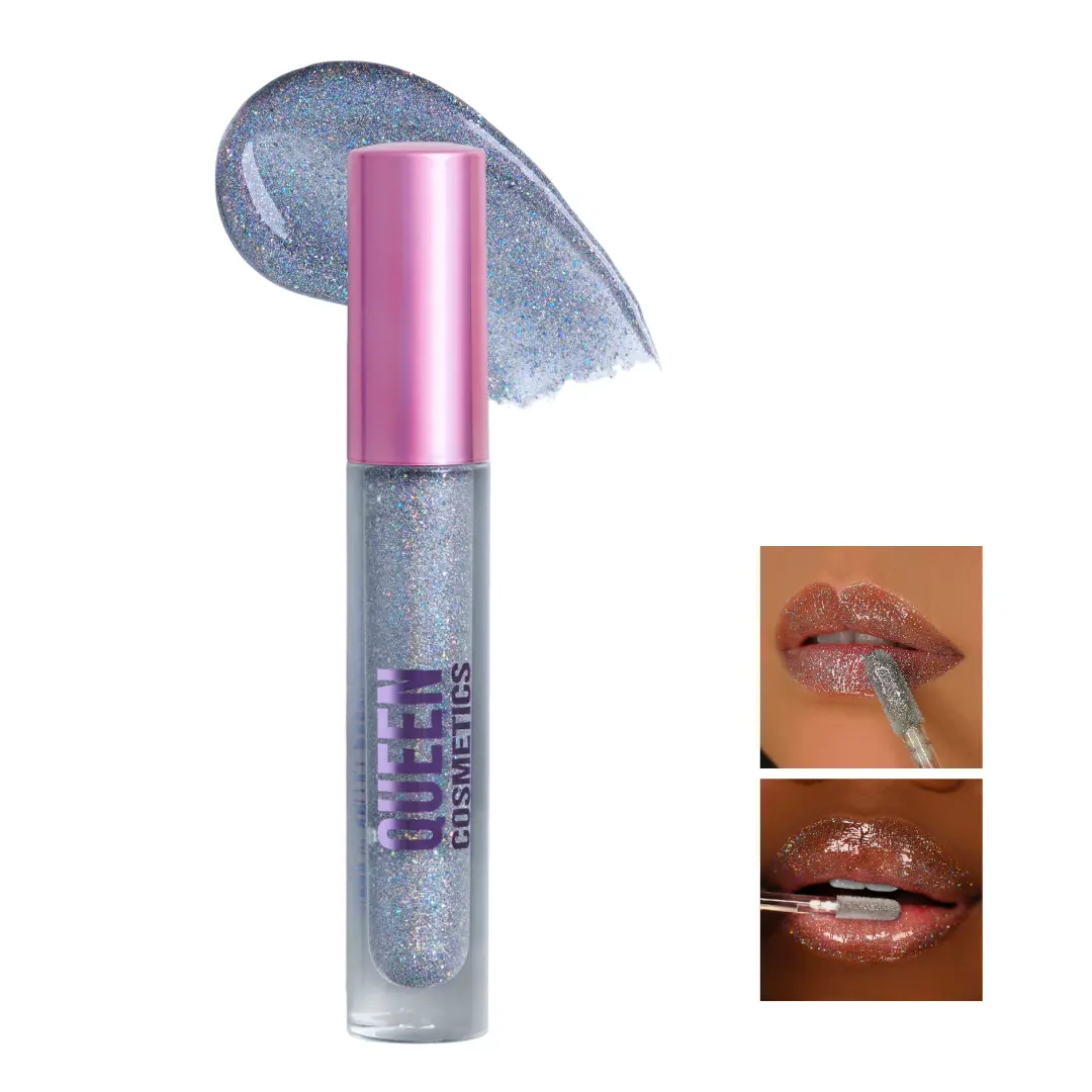 Queen Electric Lipstick - Glossy & Smooth Holographic Lipgloss with Shimmering Particles for Beautiful Lips - Vegan & Cruelty-Free Moisturizer