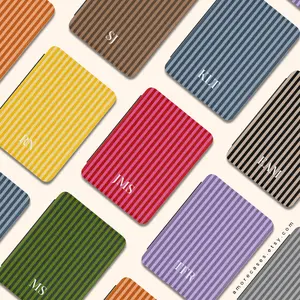 Personalized Kindle & Reading Tablet Case with Magnetic Closure Stretch Hand Strap for 7" 2024 Paperwhite & Colorsoft Models Black Back