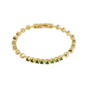 Liesbeth Emerald Accent Tennis Bracelet