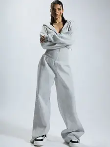 A women's hooded long sleeve waisted sweatshirt street fashion jumpsuit, light and casual style, suitable for daily going out, casual dating, light social gatherings, home and outdoor wear.