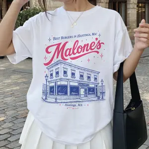 Comfort Colors Malone's Diner Briar University Burger Restaurant Y2k Graphic Tee, Off Campus Hockey Romance Unisex T-Shirt - Perfect Gift for Fans