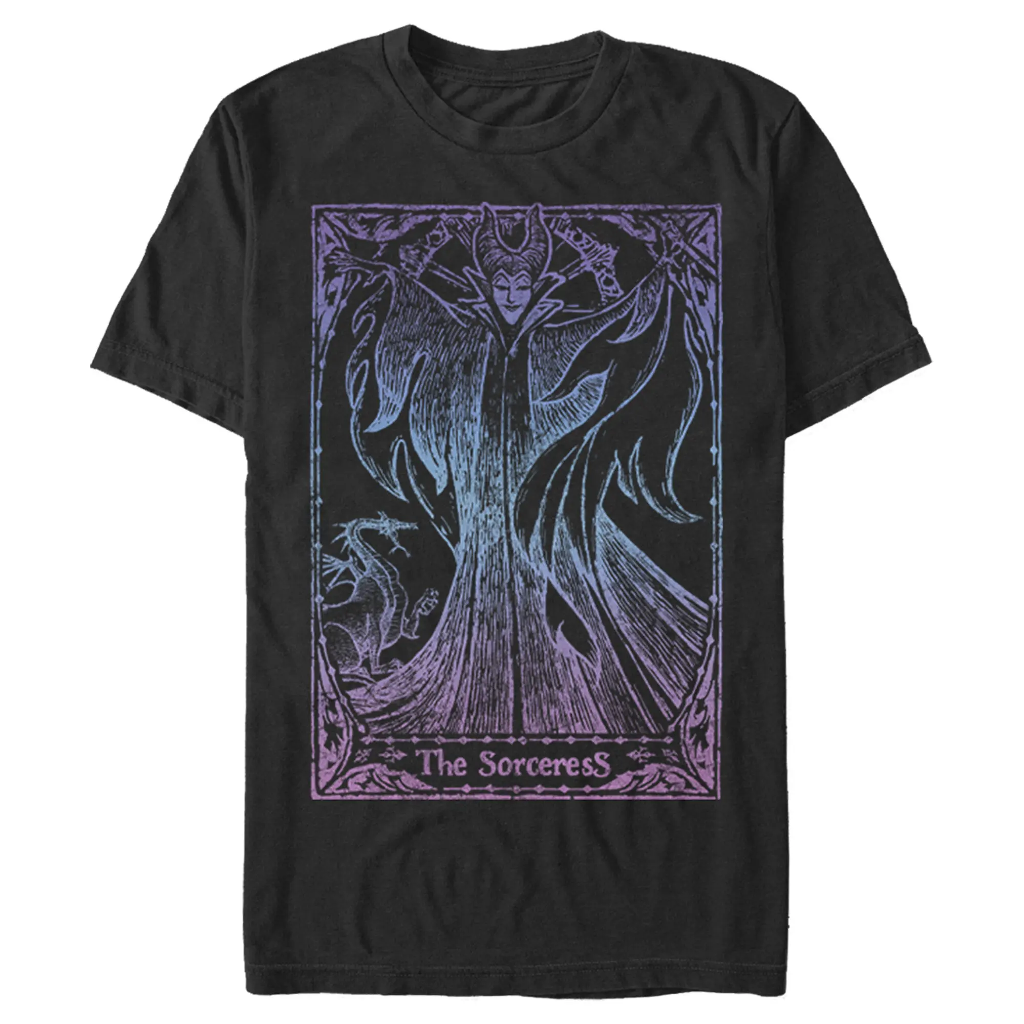 Men's Sleeping Beauty Maleficent Sorceress Card T-Shirt