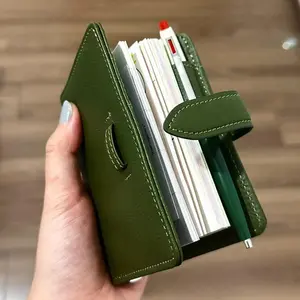 Olive Green M5 Loose-leaf Hand Ledger Understated Elegance Thickened Pocket Diary Creative Stationery Statement Piece