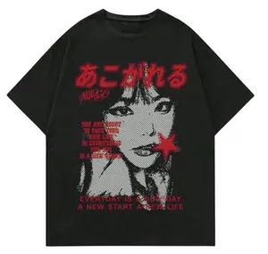 ROMWE Men Short Sleeved Y2k T-Shirt With Slogan T-Shirt, S-3XL, Streetwear & Underwear, Unisex Cotton Crewneck T-Shirt - Medium, Short Sleeve Tee