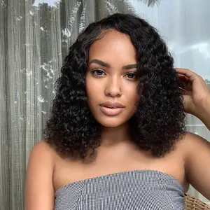 Vshow Water Wave V Part Human Hair Wigs With Lace Natural Black Curly Hair Wigs V Shape Lace Wigs For Women