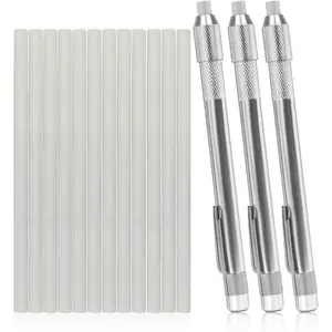 15-piece Round Soapstone Holder Set, Mark White Transparent, Removable Marking, Extra 12 Round Soapstones, Best for Welding