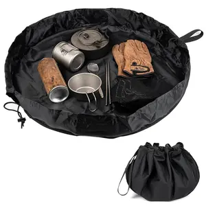OneTigris Portable Foldable Tool Bag Organizer,Portable Drawstring Bag,Storage Bag for Camping, tools, Travel, Repair, and home use, 23 inch, Black dealsforyoudays