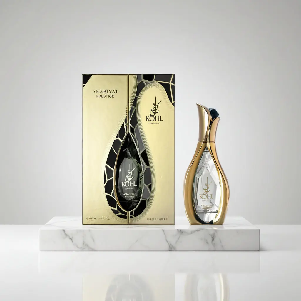 Arabiyat Prestige Kohl Luminous Lemon EDP Spray - 3.4 fl oz (3-3.9 fl oz), Modern Fruit-Based, Juicy, Floral, Refreshing Aromatic Unisex Fragrance with Citrus Top Notes & Ginger Blend, Single Item, 3 To 3.9 Fl Oz