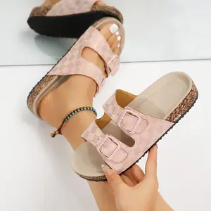 Women's Stylish Checkered Sandals with Platform  Adjustable Buckle Comfort  Non-Slip Design for Summer Beach Springfresh