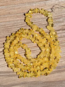 Irregular Citrine Loose Beads - Natural Citrine Beads for Jewelry Making, Craft Beads, Handmade Necklaces, Bracelets, Earrings and Anklet Accessories, DIY Women's Jewelry, Length: 80cm/31.5 inches
