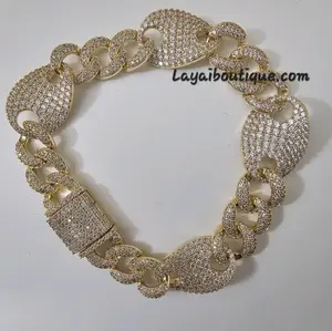LaYaiBoutique #1373 SIRCONIA Joyería Oro Laminado Bracelet for Women
