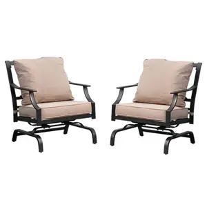 GRAND PATIO Outdoor Patio Seating Chair, Metal Set of 2 folding chair