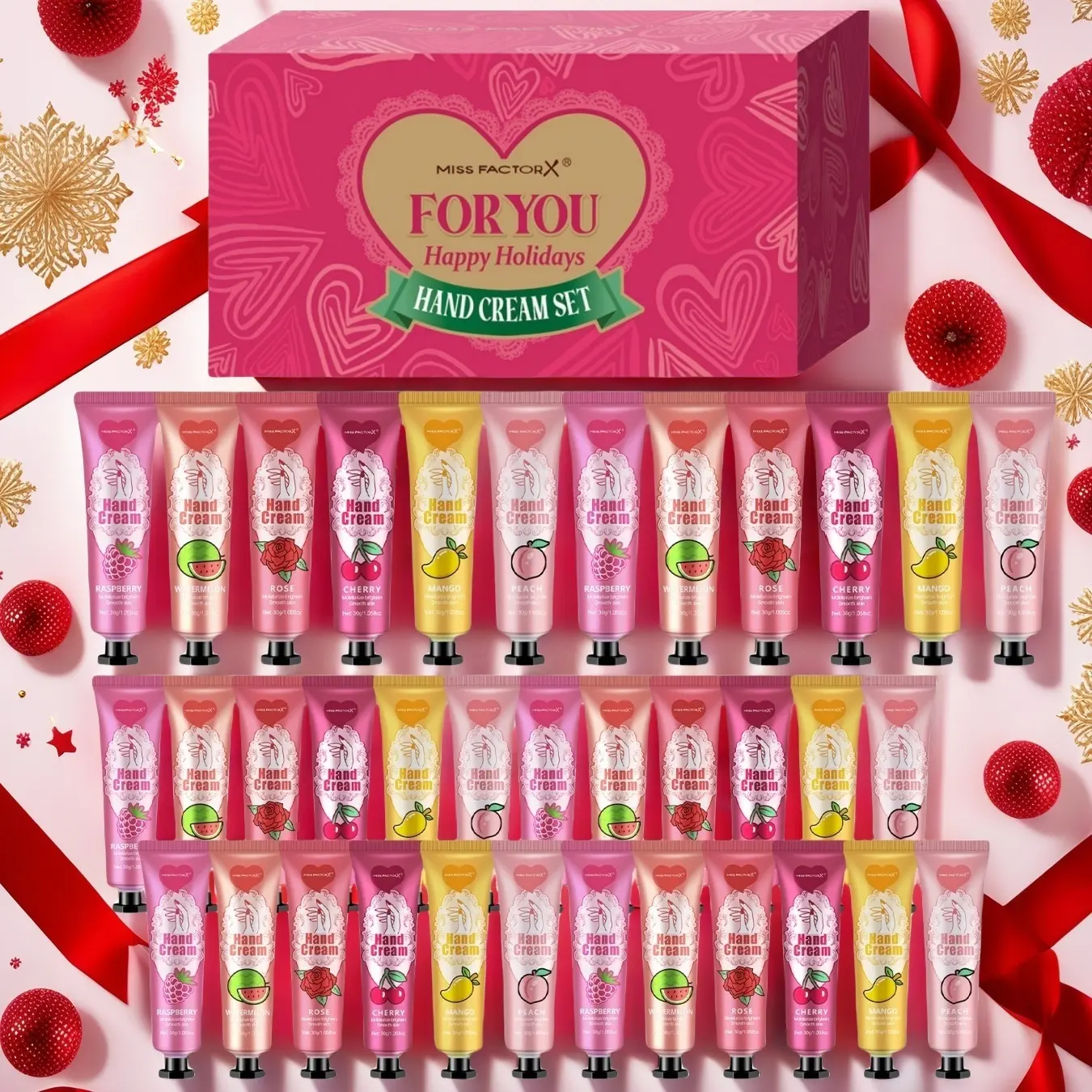 36-Piece Moisturizing Nourishing Hand Cream Gift Set for Women, Hand Skin Care, Perfect Valentine's Day Present, Ideal for Dry Hands, Travel Size, Thank You Gifts